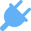 tropical blue plug icon