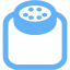 tropical blue powder icon