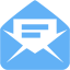 tropical blue read message icon