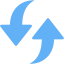 tropical blue refresh icon