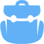 tropical blue rucksach icon