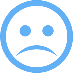 Tropical blue sad icon - Free tropical blue emoticon icons