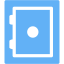 tropical blue safe icon