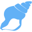 tropical blue seashell icon