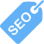 tropical blue seo tag icon