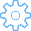 tropical blue settings icon