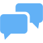 tropical blue speech bubble 2 icon