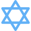 tropical blue star of david icon