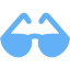 tropical blue sun glasses icon