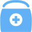 tropical blue survival bag icon