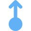 tropical blue swipe up 3 icon