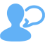 tropical blue talk icon