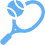 tropical blue tennis icon