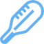 tropical blue thermometer icon