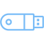 tropical blue usb 3 icon