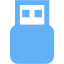 tropical blue usb on icon