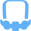 tropical blue webbing icon