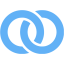 tropical blue wedding rings icon