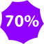 70 percent badge