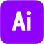 violet adobe ai icon