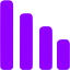 violet bar chart 4 icon