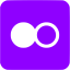 violet flickr 3 icon