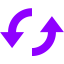 violet loop circular icon