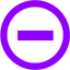 violet minus 5 icon