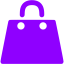 violet shopping bag icon