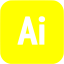 yellow adobe ai icon