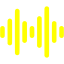 yellow audio wave icon