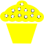 yellow cupcake icon