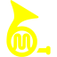 yellow french horn icon