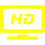 yellow hdtv icon