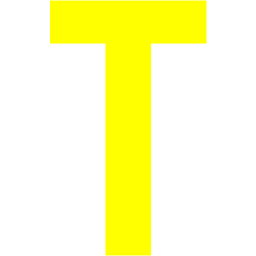 Yellow letter t icon - Free yellow letter icons