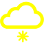 yellow little snow icon