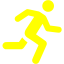 yellow running man icon