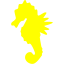 yellow sea horse icon