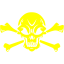 yellow skull 64 icon