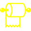 yellow toilet paper icon